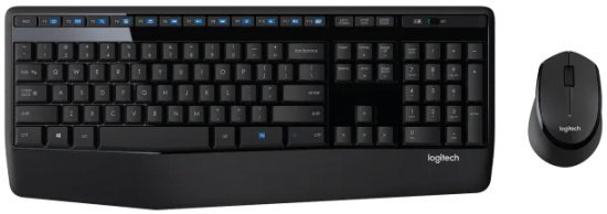 סט מקלדת ועכבר אלחוטיים Logitech MK345 - צבע שחור