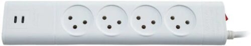 373813_b_1.jpg רב שקע 4 מקומות עם כבל באורך 1 מטר + 2 חיבורי USB Type-C מבית Semicom - צבע לבן
