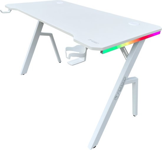 שולחן גיימינג מקצועי Dragon TR RGB - צבע לבן