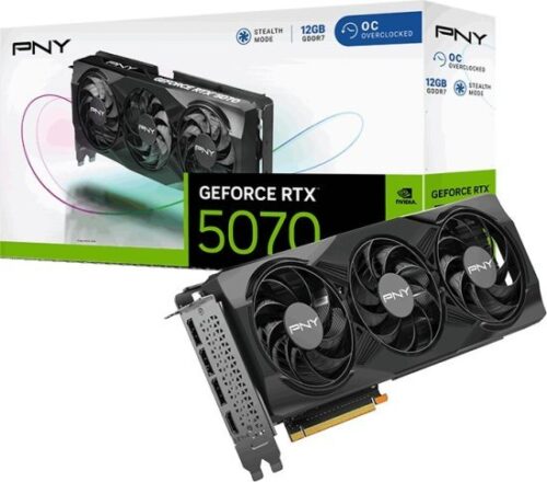 כרטיס מסך PNY RTX 5070 OC Triple Fan 12GB GDDR7