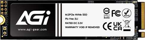 כונן AGI AI298 PCIe Gen 3x4 NVMe 1.3 M.2 2280 SSD - נפח 2TB