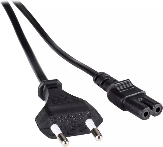 כבל חשמל 2 פינים EU ל- C7 0.75mm באורך 5 מטר מבית Luggar