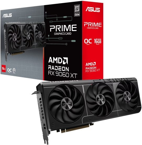 כרטיס מסך ASUS PRIME Radeon RX 9060 XT O16G GDDR6 OC Edition