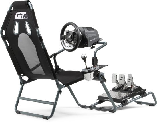 כיסא סימולטור מירוצים מתקפל GT Lite מבית Next Level Racing  - צבע קרבון אפור