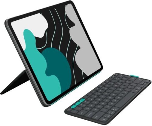 כיסוי מקלדת Logitech Flip Folio ל- Apple iPad Pro 13 (M4) / Air 13 (M2 & M3) - צבע Graphite - שפה עברית ואנגלית