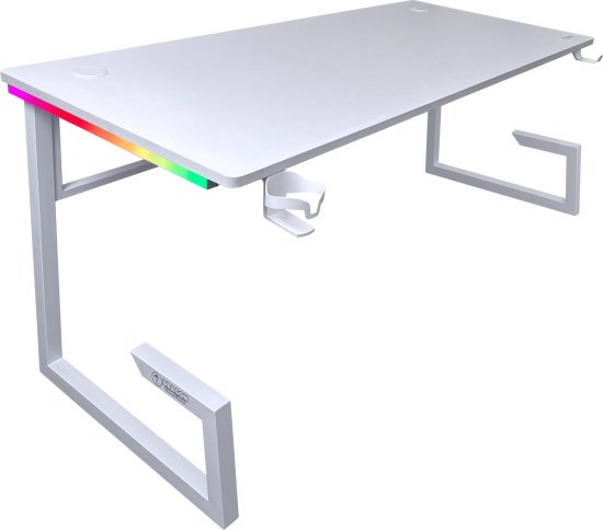שולחן גיימינג מקצועי Dragon TG 160 XXL RGB - צבע לבן