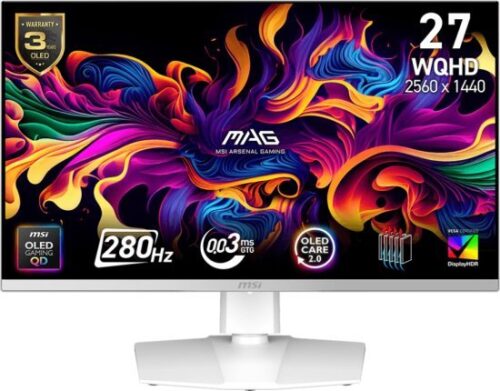 מסך מחשב גיימינג ''26.5 MSI MAG 272QPW QD-OLED X28 WQHD 280Hz