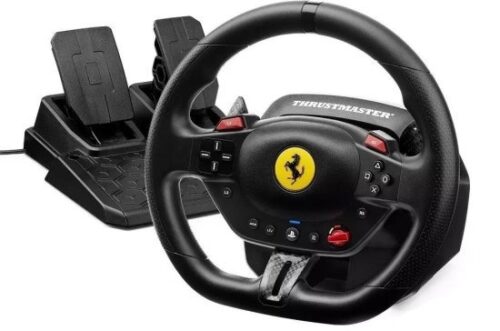 סט T98 Ferrari 296 GTB הגה ודוושות מבית Thrustmaster - מתאים ל-PC/PS4 / PS5