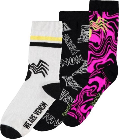 3 זוגות גרביים Marvel Venom - מידה 35-38