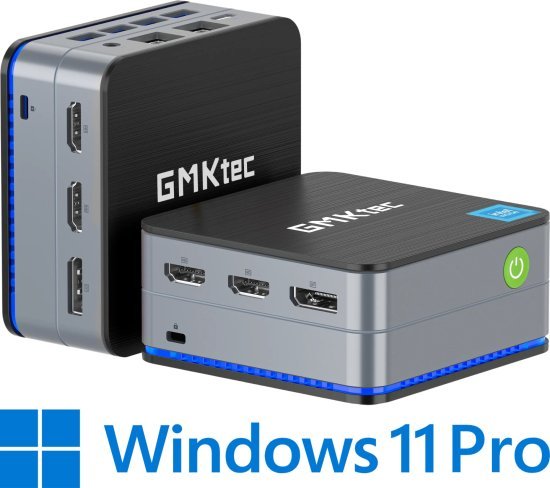 מחשב מיני דגם Gmktec NucBox G2 - צבע אפור