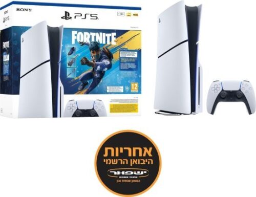קונסולת Sony PlayStation 5 Slim 1TB Bluray Edition + קוד שובר להורדת המשחק Fortnite Flowering Chaos - אחריות יבואן רשמי ישפאר