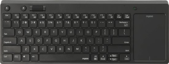 מקלדת אלחוטית Rapoo 2.4GHz Touchpad K2800 צבע אפור