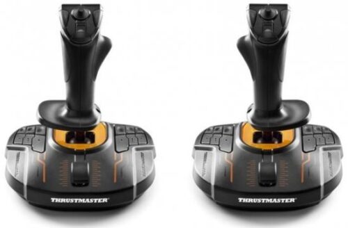 2 בקרי טיסה (ימין ושמאל) Thrustmaster T-16000M FCS - צבע שחור / כתום